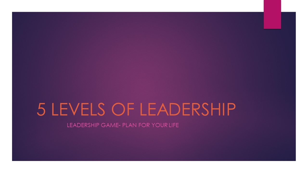 5 LEVELS OF LEADERSHIP
