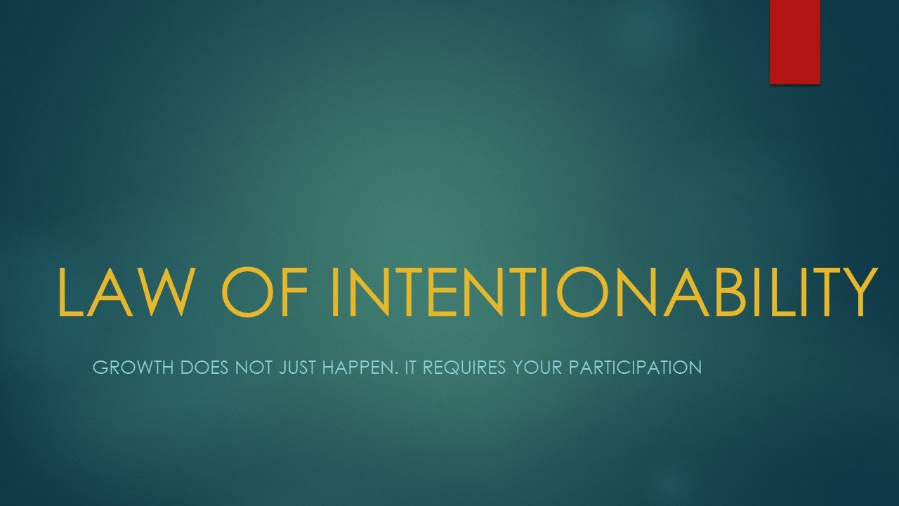 Law of Intentionability
