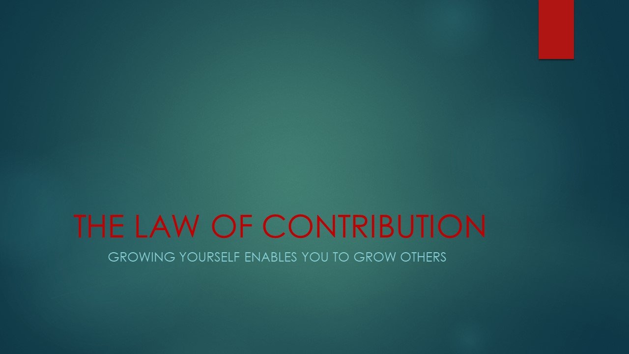 THE LAW OF CONTRIBUTION